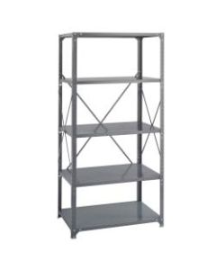 Safco 5-Shelf Commercial Steel Shelving Kit, Dark Gray