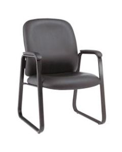 Alera Genaro Bonded Leather High-Back Guest Chair, Black