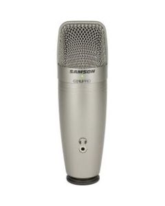 Samson C01U PRO Wired Condenser Microphone - Mono - 20 Hz to 20 kHz - Shock Mount - USB, Mini-phone