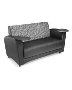 OFM Interplay-Series Double-Table Sofa, 33inH x 82inW x 32-1/2inD, Nickel/Black/Tungsten
