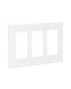 Tripp Lite Triple-Gang Faceplate, Decora Style - Vertical, White - Faceplate - wall mountable - white - 3-gang