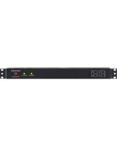 CyberPower RKBS15S2F10R Rackbar 12 - Outlet Surge with 3600 J - Clamping Voltage 400V, 15 ft, NEMA 5-15P, Straight, EMI/RFI Filtration, Black, Lifetime Warranty