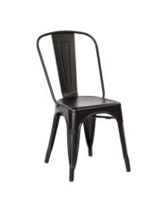 Office Star Bristow Armless Chair, Matte Black, Set Of 2 Chairs