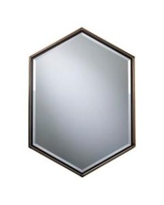 Holly & Martin Whexis Hexagon Wall Mirror, 34in x 24in, Champagne