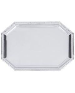 Hoffman Octagonal Metal Catering Trays, 17-1/8in x 11-3/4in, Set Of 6 Trays
