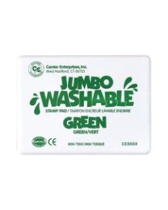 Ready 2 Learn Jumbo Washable Unscented Stamp Pads, 6 1/4in x 4in, Green, Pack Of 2