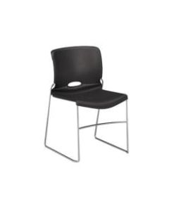 HON Olson Stacker Polyurethane Seat, Polymer Back Stacking Chair 17in Seat Width, Lava Seat/Chrome Frame, Quantity: 4