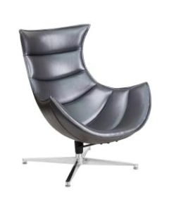 Flash Furniture Cocoon Swivel Chair, Gray/Silver