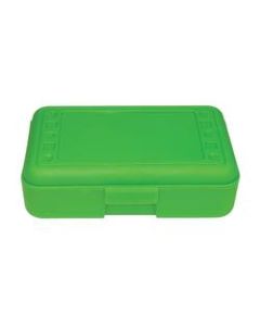 Romanoff Products Pencil Boxes, 8 1/2inH x 5 1/2inW x 2 1/2inD, Lime Opaque, Pack Of 12