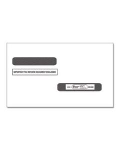 ComplyRight Double-Window Envelopes For W-2 (5216)/1099-R (5175) Tax Forms, Moisture-Seal, White, Pack Of 100 Envelopes