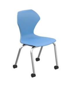 Marco Group Apex Apex Mobile Stack Chairs, Blueberry/Chrome, Pack Of 2