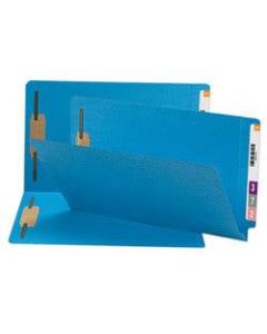 Smead Shelf-Master Color Fastener Folders, Legal Size, Blue, Box Of 50
