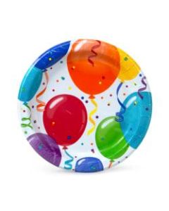 Artstyle Birthday Round Paper Plates, 7in, Assorted Colors, Pack Of 75 Plates