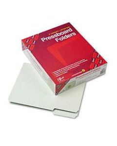 Smead 1/3-Cut Pressboard Top-Tab Folders, Letter Size, 60% Recycled, Gray/Green, Box Of 25