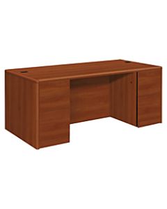 HON 10700 Series Double-Pedestal Desk, Cognac