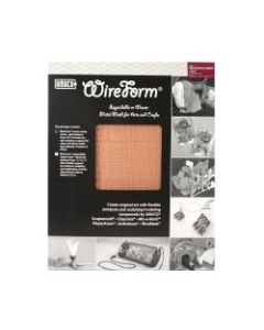 Amaco WireForm Metal Mesh, Copper, Woven Decorative Mesh, 8 Mesh, 16in x 20in Sheets, Pack Of 2