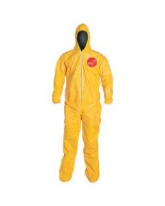 DuPont Tychem 2000 Tyvek Coveralls With Attached Hood And Socks, Medium, Yellow, Pack Of 12
