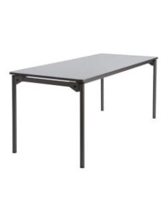 Iceberg Maxx Legroom-Series Wood Folding Table, 30inW x 60inD, Gray/Black