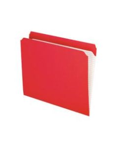 Pendaflex Reinforced-Top File Folders, Letter Size, 9 1/2in x 11 5/8in, Red, Box Of 100