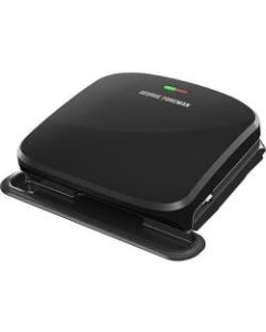 George Foreman 4-Serving Removable Plate & Panini Grill - Black - 60 Sq. inch. Cooking Area - Black