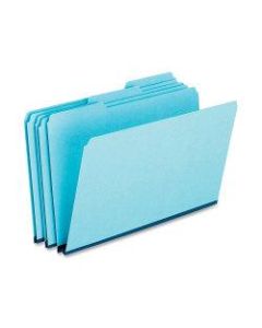 Oxford 1/3-Cut Pressboard Tab Folders, Legal Size, 65% Recycled, Blue, Box Of 25