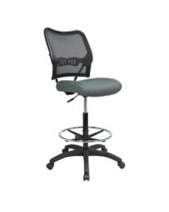 Space Seating Deluxe AirGrid Mid-Back Drafting Chair, Gray