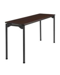 Iceberg Maxx Legroom-Series Wood Folding Table, 18inW x 60inD, Walnut/Black