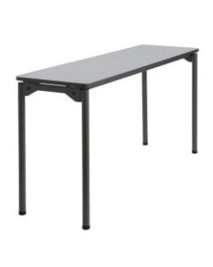 Iceberg Maxx Legroom-Series Wood Folding Table, 18inW x 60inD, Gray/Black