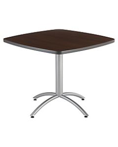 Iceberg CafeWorks Cafe Table, Square, 30inH x 36inW, Walnut