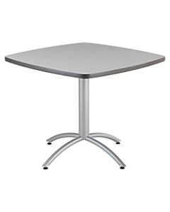 Iceberg CafeWorks Cafe Table, Square, 30inH x 36inW, Gray