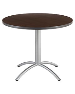 Iceberg CafeWorks Cafe Table, Round, 30inH x 36inW, Walnut