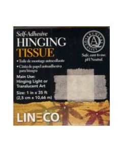 Lineco Self-Adhesive Hinging Tissues, 1in x 35ft, Pack Of 2