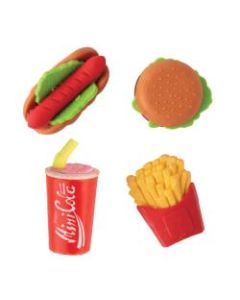 Office Depot Brand Fun Erasers, Fast Food, Assorted Colors, Pack Of 4