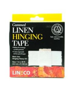 Lineco Gummed Linen Tape, 1in x 360in, White
