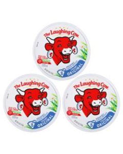 Laughing Cow Original Creamy Swiss Cheese Wedges, 1 Oz, 8 Wedges Per Pack, Case Of 3 Packs