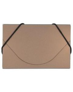 JAM Paper Business Card Case With Elastic Closure, Copper Metallic