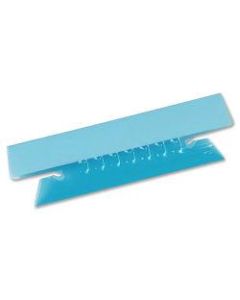 Oxford Soft Flexible Color Tabs, 3 1/2in, 1/3 Cut, Blue, Pack Of 25