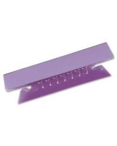 Oxford Soft Flexible Color Tabs, 3 1/2in, 1/3 Cut, Violet, Pack Of 25