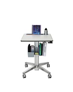 Ergotron LearnFit Adjustable Standing Desk, White/Silver