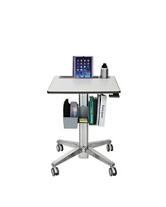 Ergotron LearnFit Adjustable Standing Desk, White/Silver