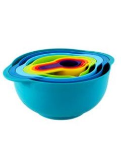MegaChef Mixing Bowl And Measuring Cup Set, Assorted Colors