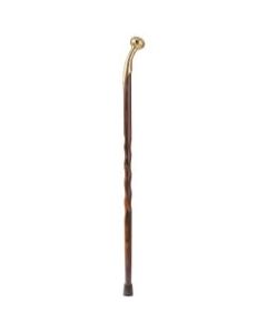 Brazos Walking Sticks Twisted Cocobolo Walking Cane With Brass Hame Top, 40in