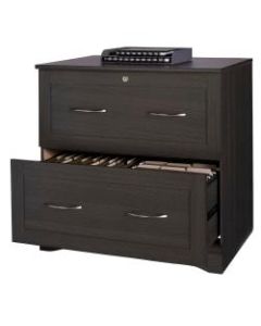 Realspace Pelingo 31inW Lateral 2-Drawer File Cabinet, Dark Gray