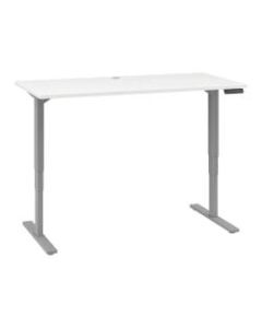 Bush Business Furniture Move 80 Series 60inW x 30inD Height Adjustable Standing Desk, White/Cool Gray Metallic, Standard Delivery