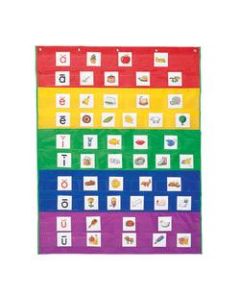 Learning Resources Rainbow Pocket Chart, 33 1/2in x 42in, Multicolor, Grade 1 - Grade 3