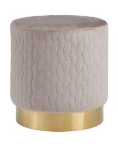Linon Chisholm Round Stool, Beige
