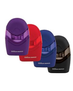 Office Depot Brand Double-Hole Manual Pencil Sharpener, Assorted Colors