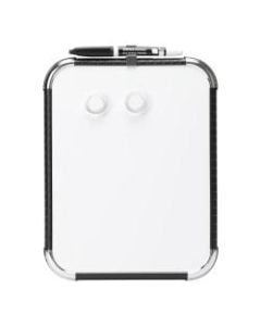 Office Depot Brand Mini Magnetic Dry-Erase Whiteboard, 8-1/2in x 11in, Plastic Frame With Black Finish