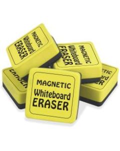 The Pencil Grip Magnetic Whiteboard Eraser - 2in Width x 2in Length - Durable, Lightweight, Soft, Magnetic - Yellow - 12 / Pack