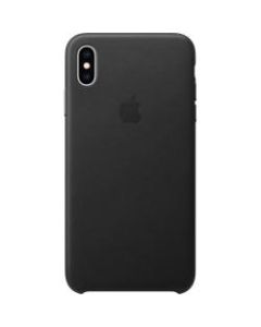 Apple iPhone XS Max Leather Case - Black - For Apple iPhone XS Max Smartphone - Black - Leather, MicroFiber